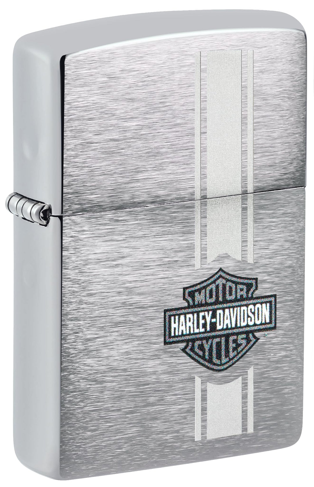 Zippo Harley-Davidson Bar and Shield Taschenfeuerzeug, gebürstetes Chrom