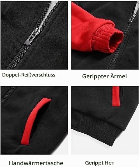 LLdress Fleecejacke Jungen Kapuzenpullover Mit Zipper Kinder Hoodie JungnsWarm Kapuzenjacke Causal W