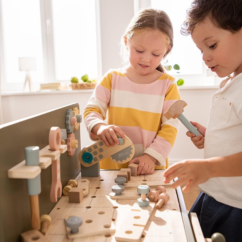howa Werkbank für Kinder aus Holz mit 47 TLG. Zubehör Kinderwerkbank 4905