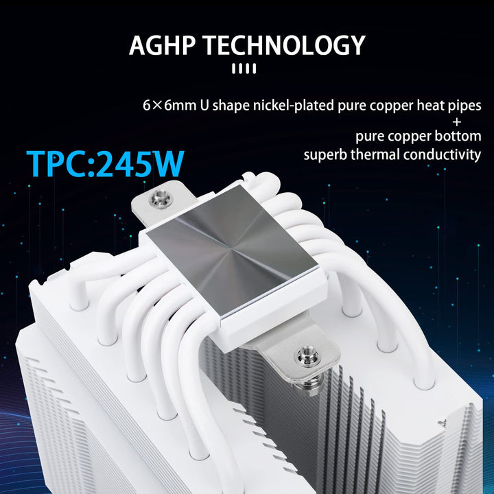 Thermalright Peerless Assassin 120 White CPU Cooler, 6 tubos de calor, doble ventilador de TL-C12W P