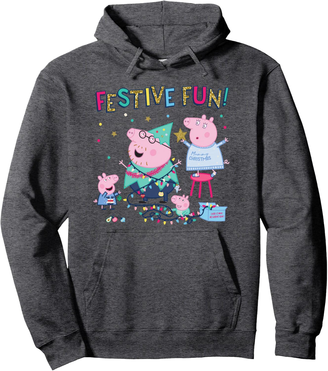 Peppa Wutz Christmas Festive Fun! Daddy Pig And Mummy Pig Pullover Hoodie