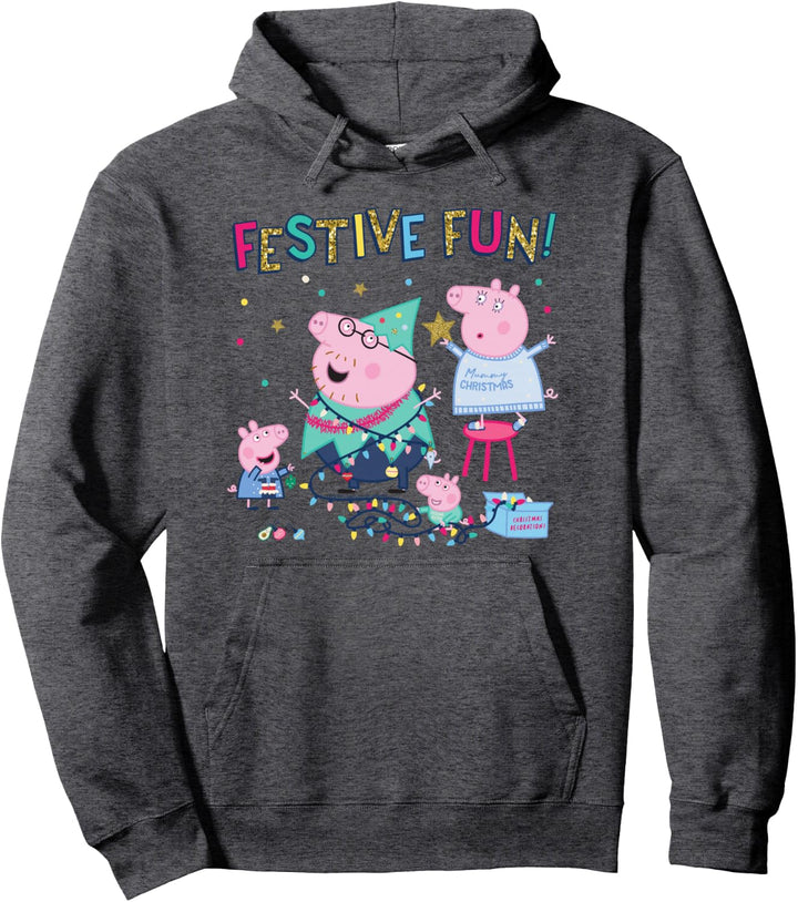 Peppa Wutz Christmas Festive Fun! Daddy Pig And Mummy Pig Pullover Hoodie