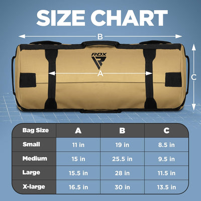 RDX Gewichtete Sporttasche für Krafttraining, Gewichtssack mit 8 Griffe, Gewicht Sandbag ungefüllten