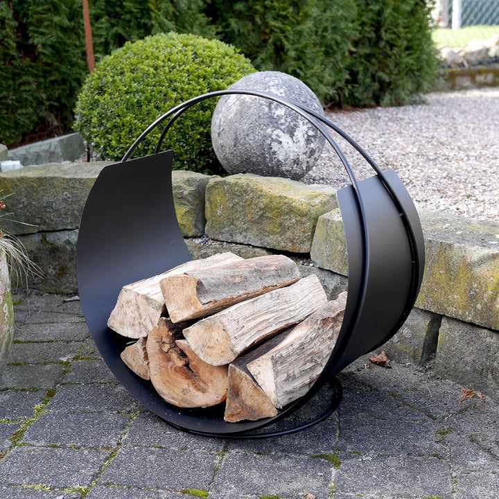 VASNER Situro S1/S2 Holzkorb, Kaminholzkorb Metall rund modern, praktische Brennholz Aufbewahrung, F