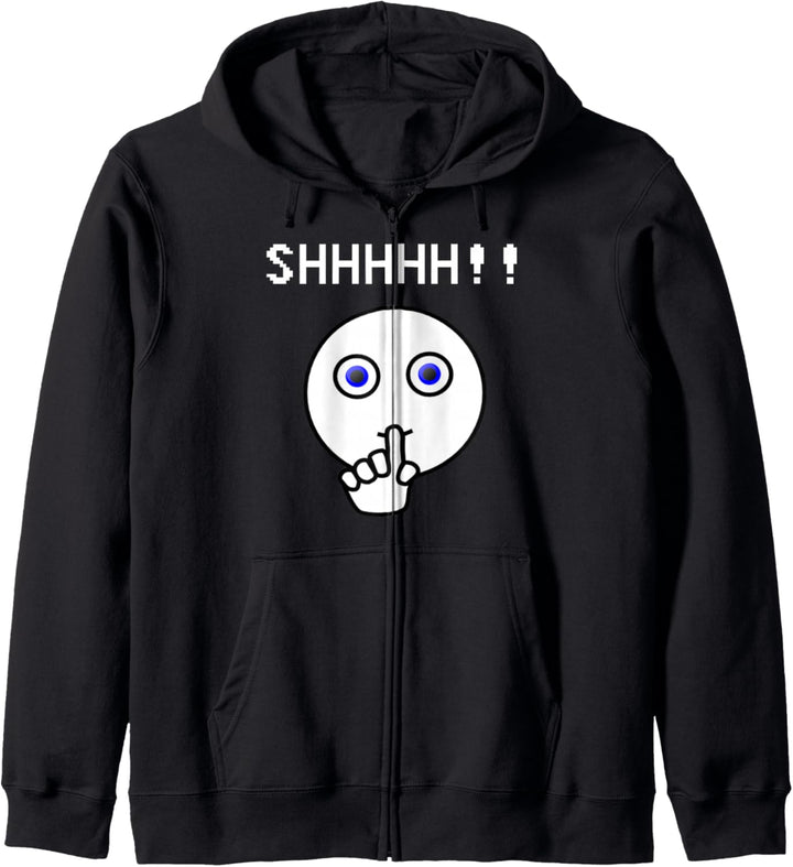SHHHHH!!! Be Quiet T-Shirt mit Aufschrift "Shut Up Please Kapuzenjacke