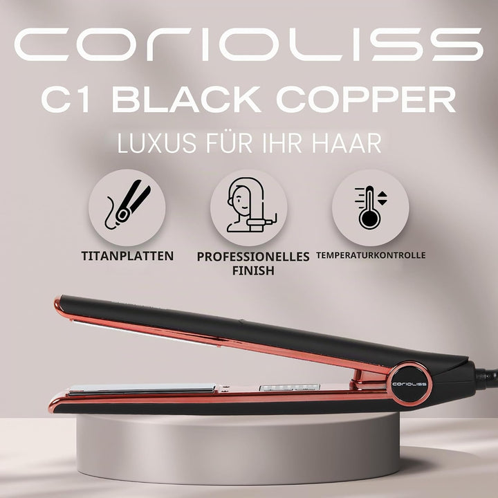 Corioliss C1 | Haarglätter für Frauen | Titanplatten und Curling für feines Haar | Professionelles E