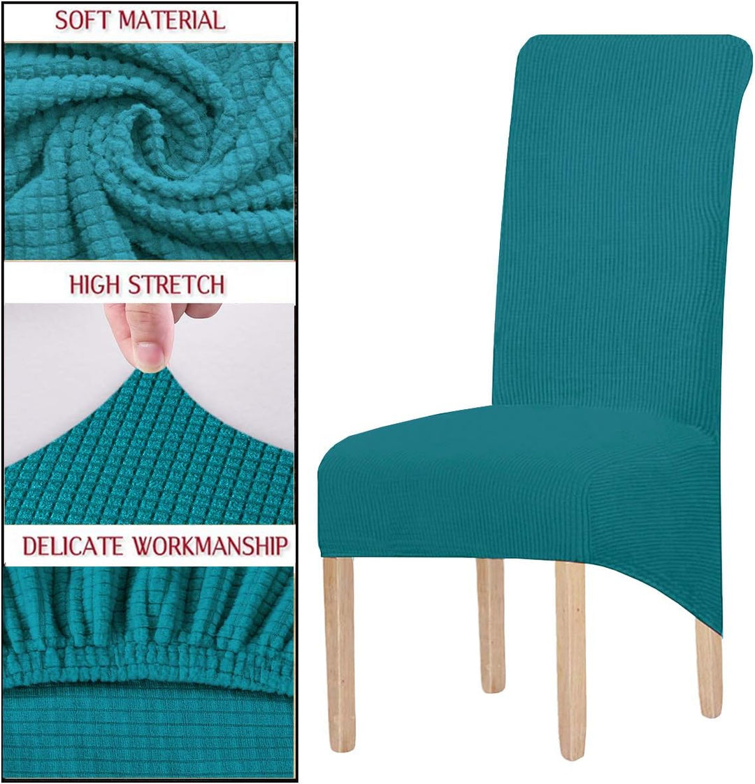 LANSHENG Stretch XL Stuhlhussen für Esszimmerstühle 2/4/6 Pcs Stuhl Schutzbezug, elastische Stuhl Pr