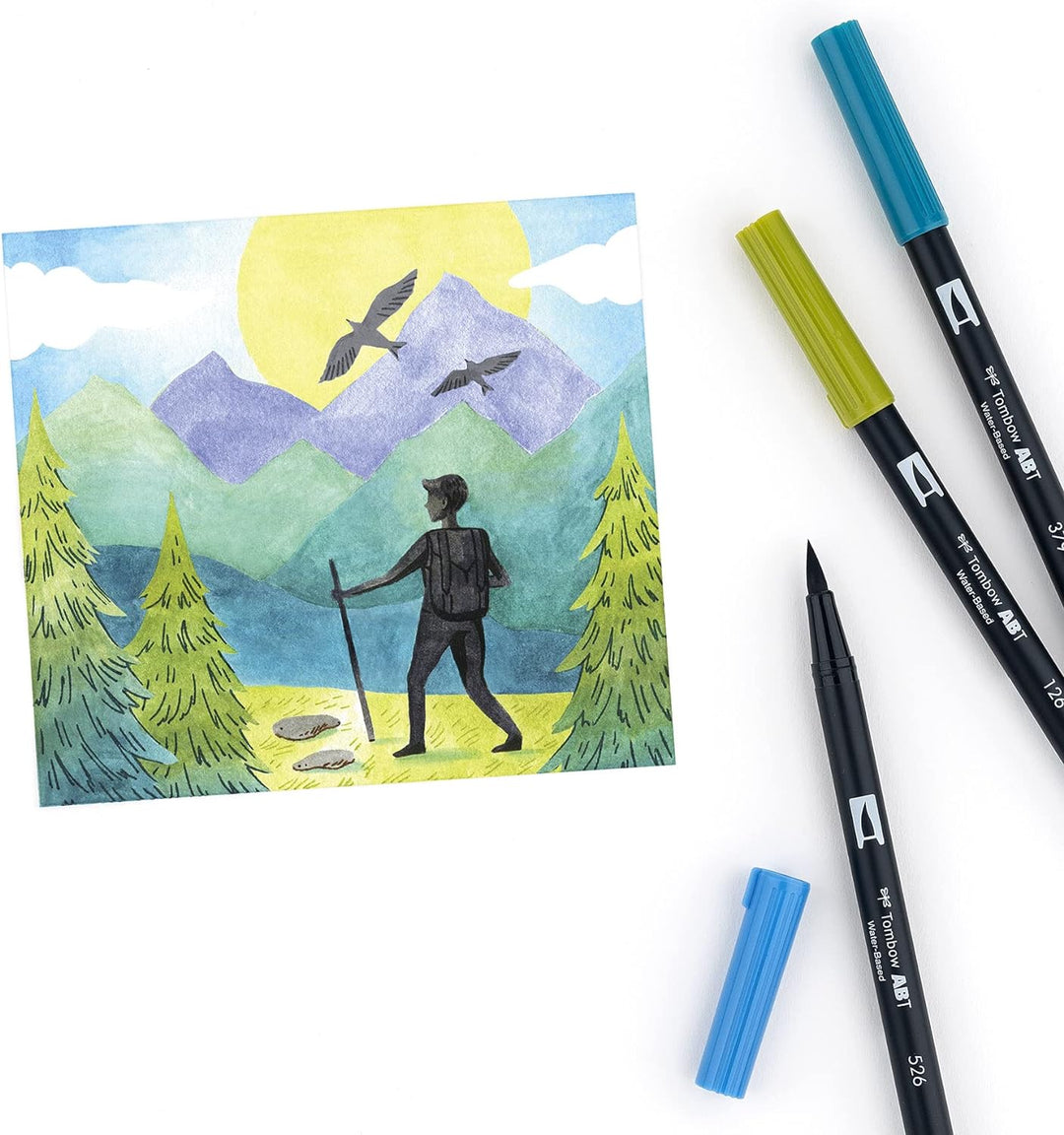 Tombow 56169 Dual Brush Pen Art Marker, Querformat, 10 Stück Mischbare, Pinsel- und feine Spitze