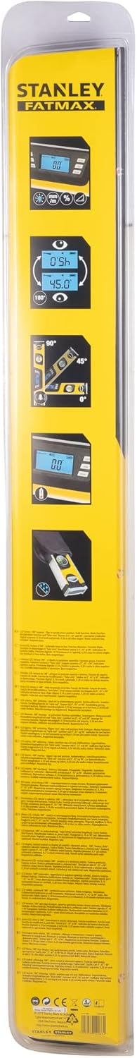 Stanley FatMax digitale Wasserwaage (120 cm, Neigungsmesser, Hohe Messgenauigket und Messbereich, Me