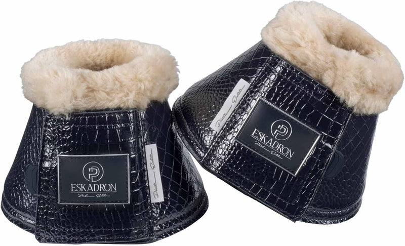 Eskadron Platinum Hufglocken, Sprungglocken Croco FAUXFUR 1 Paar Navy S, Navy S