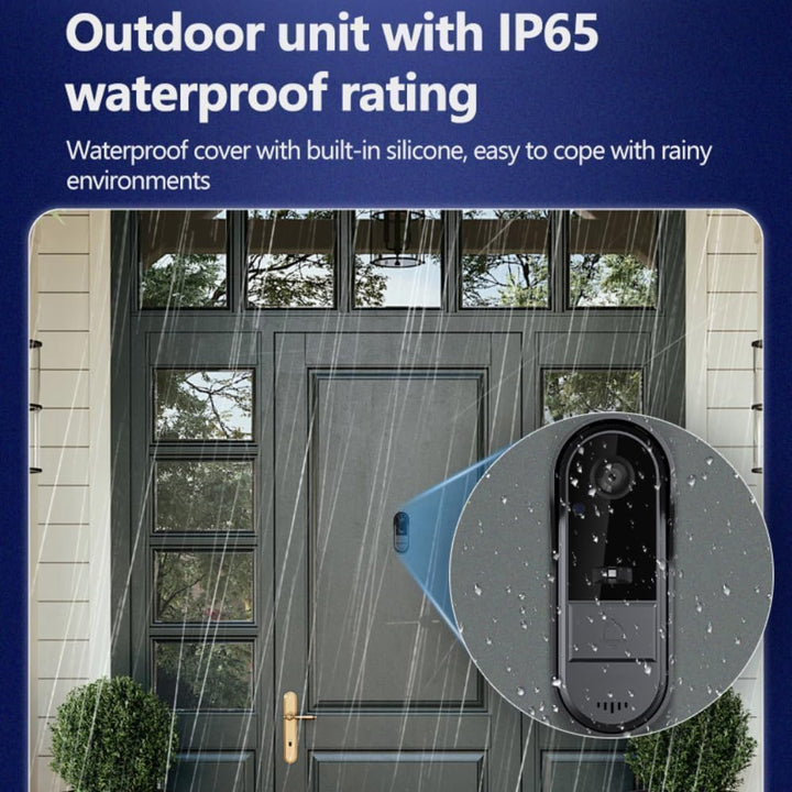 Winnes Kabellose Türklingel mit Kamera, Videotelefon, Bluetooth, mit IPS-Display von 4,3 Zoll, kabel