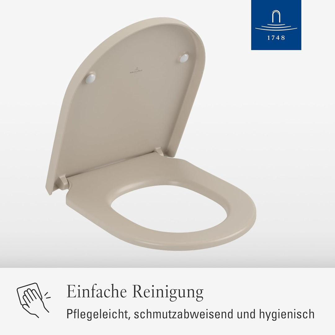Villeroy & Boch Subway 3.0 WC-Sitz, Toilettendeckel mit Absenkautomatik, abnehmbarer Toilettensitz a