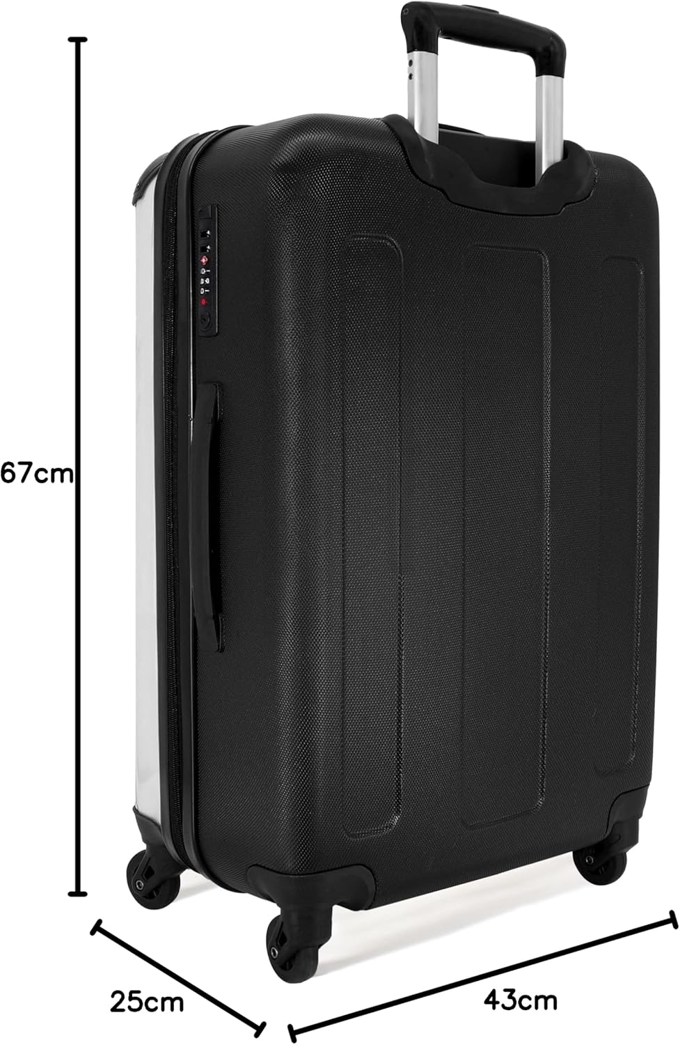 NoBoringSuitcases.com® Kinderkoffer Mädchen - Weisses Pferd - Koffer Kinder Mädchen - Koffer persona