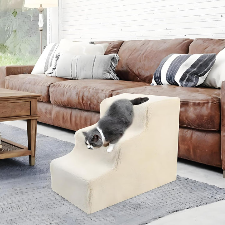 Hundetreppe Haustiertreppe Katzentreppe 3 Stufen 30 cm hoch kleine Plüschunterstütztes Kletterwerkze