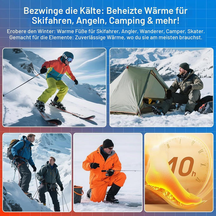 Beheizbare Socken mit APP Wiederaufladbare elektrische Beheizte Socken für Damen und Herren 4 Temper