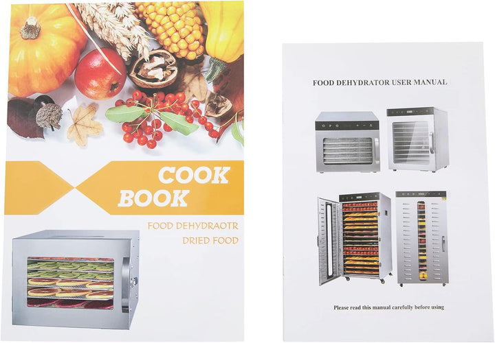 Dörrautomat Edelstahl 1500W, 16-Lagen Dörrgerät, Obsttrockner mit 30-90°C &amp; 24h Timer, Obst Trockner