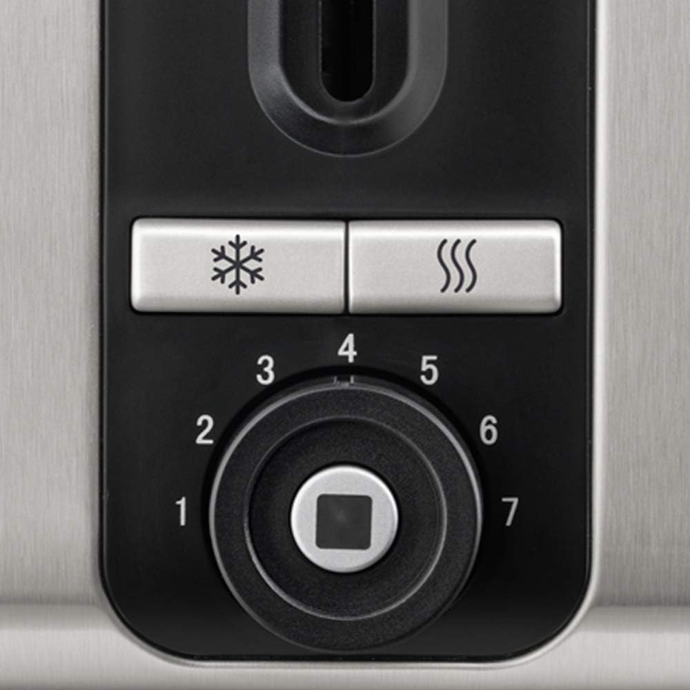 Bosch Kompakt Toaster ComfortLine TAT7203, integrierter Edelstahl-Brötchenaufsatz, mit Abschaltautom