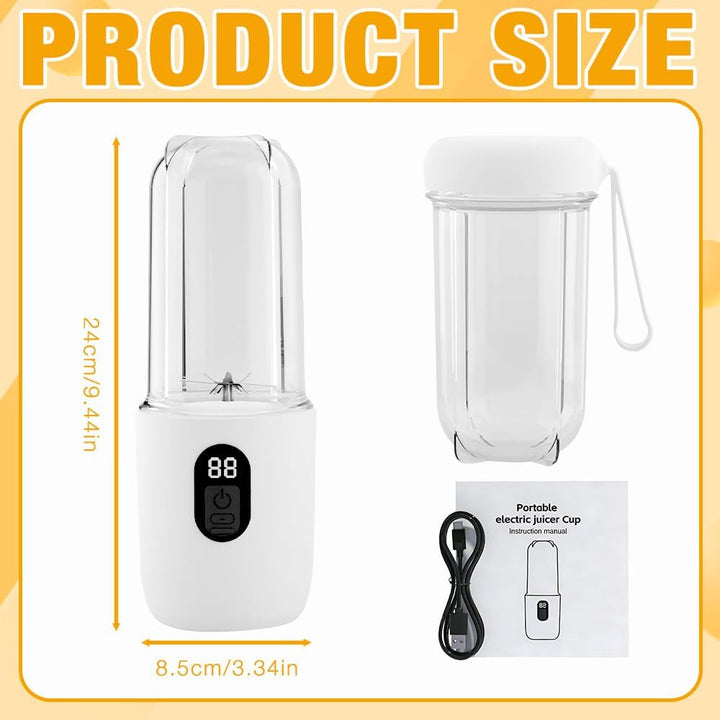 Mineup Tragbarer Mixer, 500ml Mixer Smoothie Maker to Go mit Digitalanzeige, Portabler Elektrischer