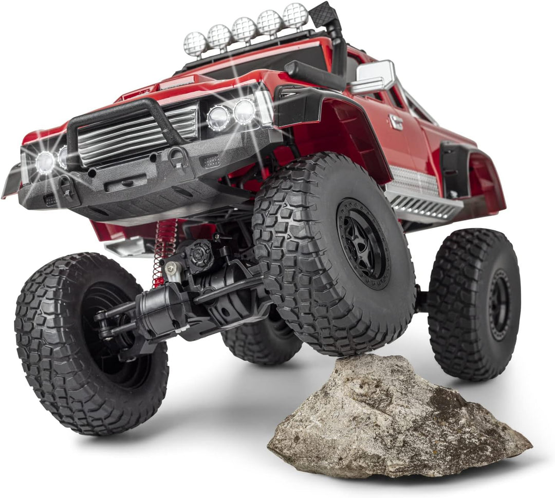Carson 500404240 1:8 Pickup Crawler 2.4 GHz 100% RTR rot - Ferngesteuertes Auto, RC, inkl. Batterien