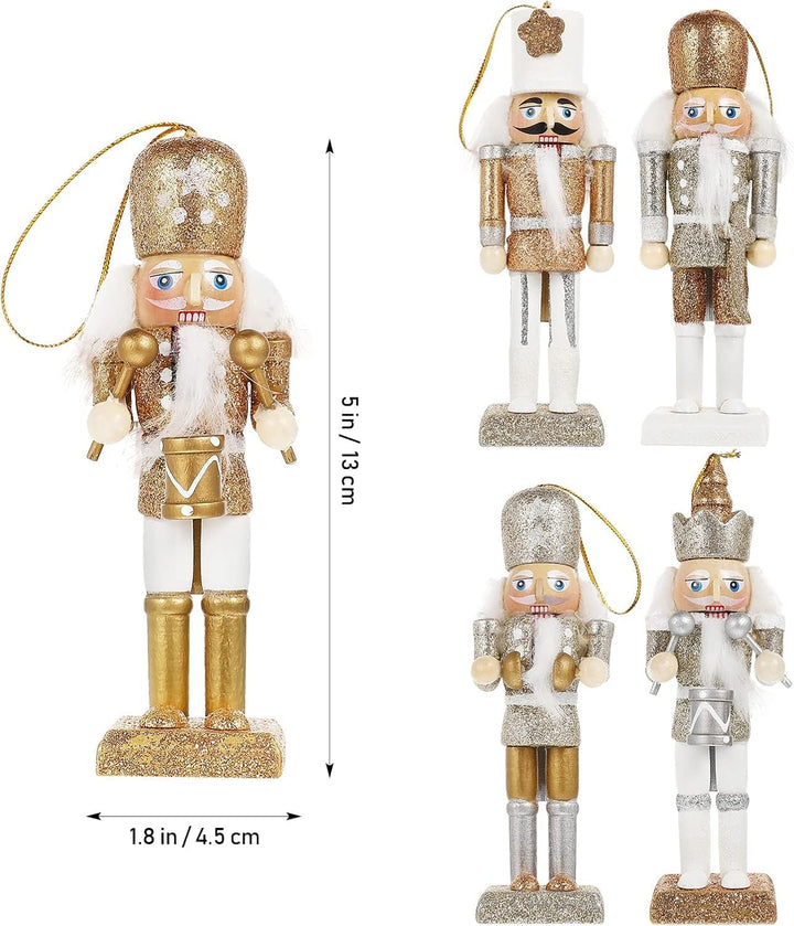 2025 Nussknacker Figur 5 Stücke Nussknacker Weihnachtsfiguren 13 cm Weihnachten Nussknacker Ornament