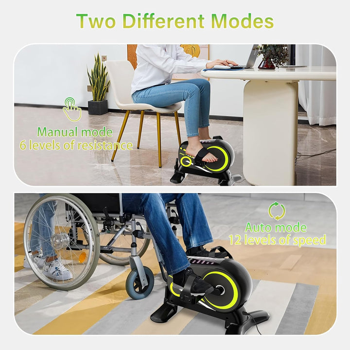 TODO Elektrisch Pedaltrainer für senioren mit 12 Geschwindigkeiten, Mini Heimtrainer mit Automatik-M