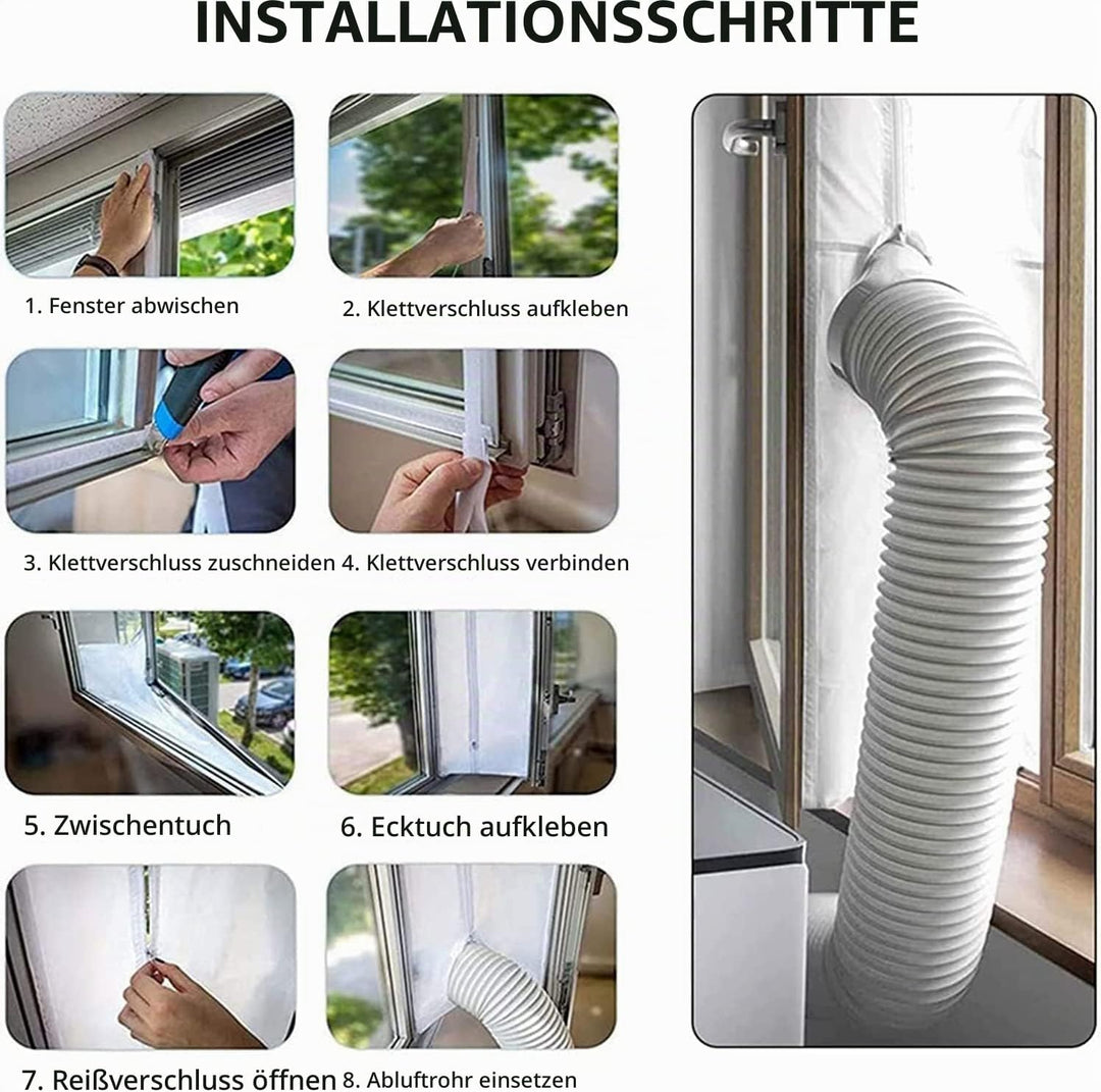 Fensterabdichtung für mobile Klimageräte, Klimaanlagen,3m | Flexible Dichtung für Fenster, Dachfenst