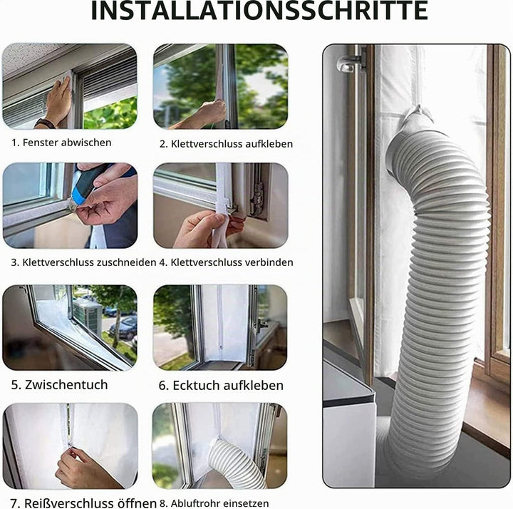 Fensterabdichtung für mobile Klimageräte, Klimaanlagen,3m | Flexible Dichtung für Fenster, Dachfenst