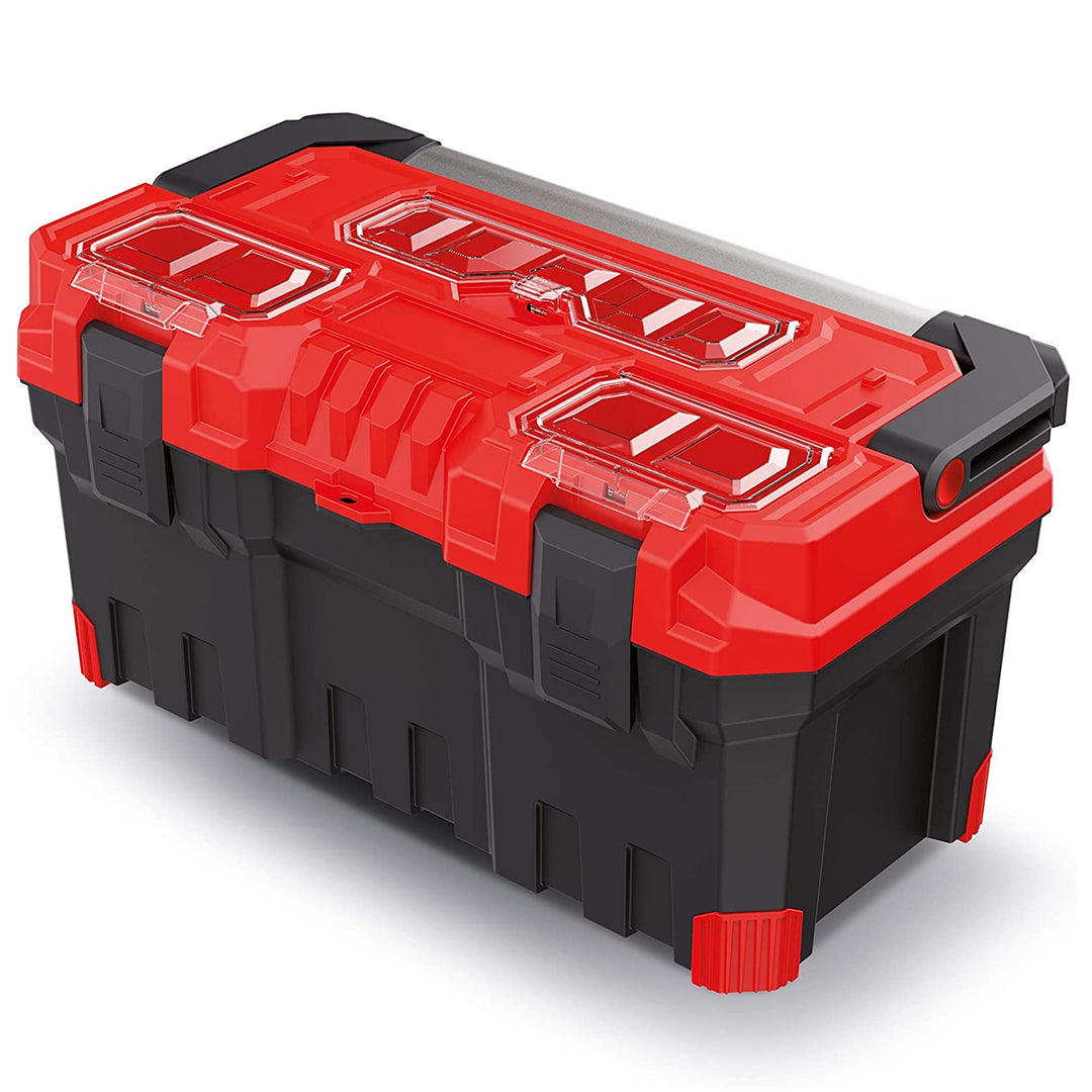 Kistenberg Titan Plus Werkzeugkiste (Version: KTIPA5530-3020 554 x 286 x 276) Schwarz-rot, Schwarz-r