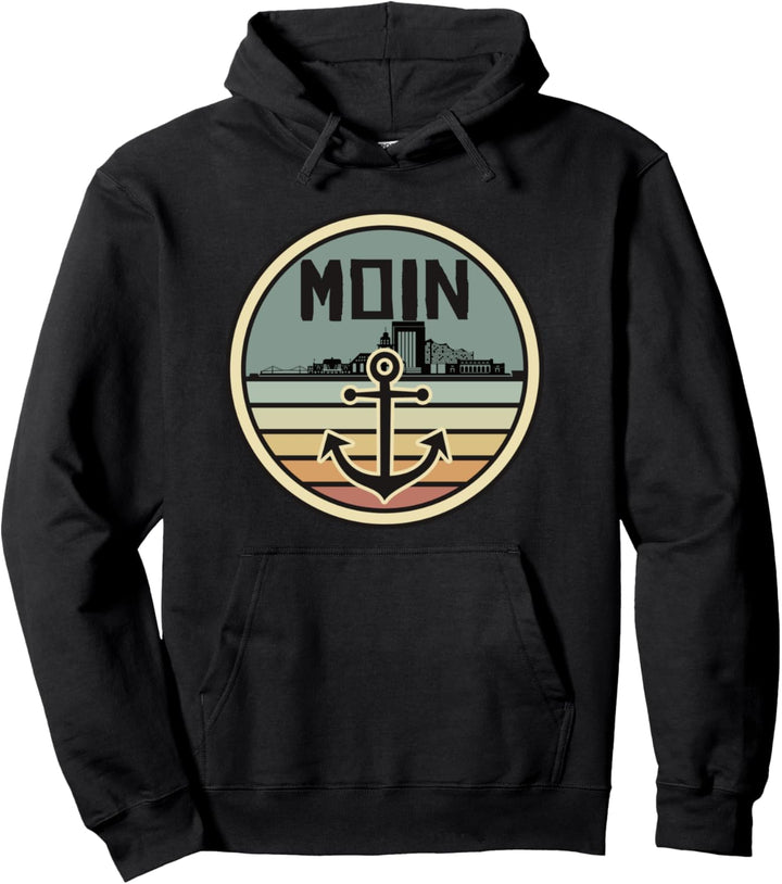 Hamburg Skyline Moin Ankermotiv Anker Pullover Hoodie
