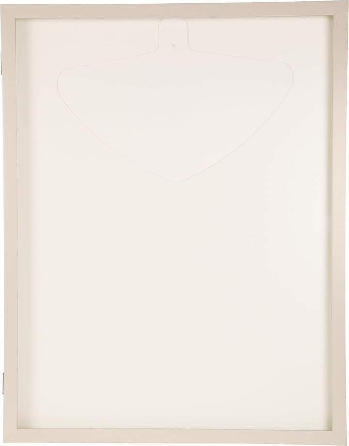 3D Trikotrahmen mit Kunstglas | Grösse: 70x90cm | Material: MDF | Farbe: weiss-weiss | Tiefer Rahmen
