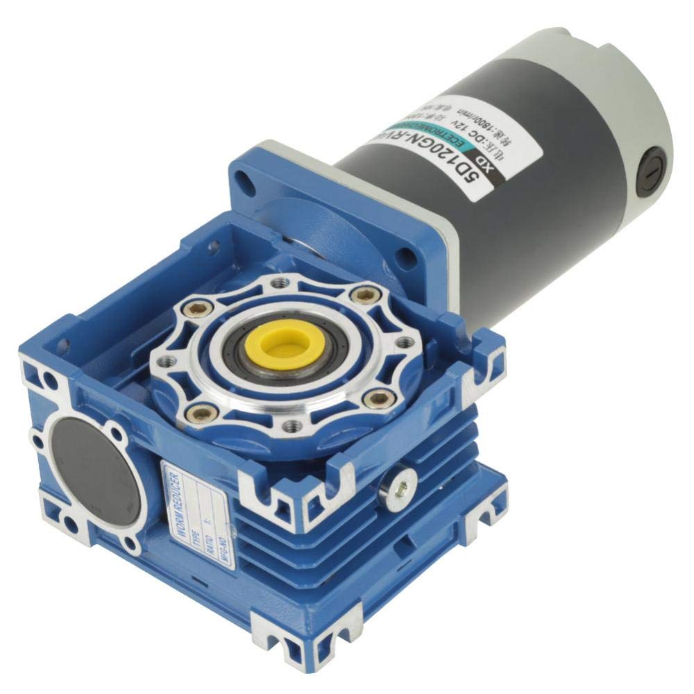 Schneckengetriebemotor, DC 12 V / 24 V, 120 W, RV40, Untersetzung 15 K, Geschwindigkeit des Schnecke