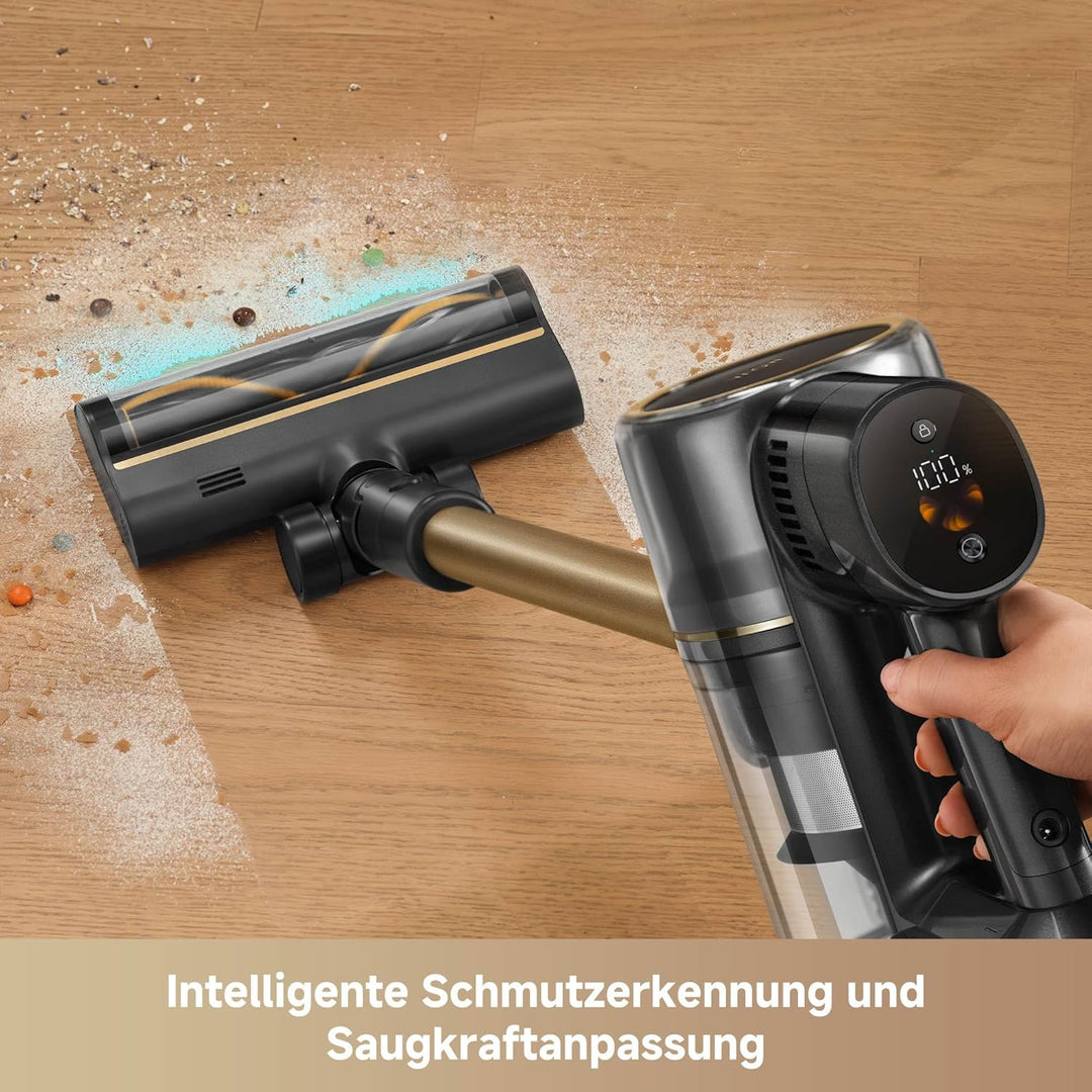 Mova S5 Sense Akku Staubsauger, bis zu 97 Minuten Laufzeit, Staubsauger Kabellos, Multibodenbürste,