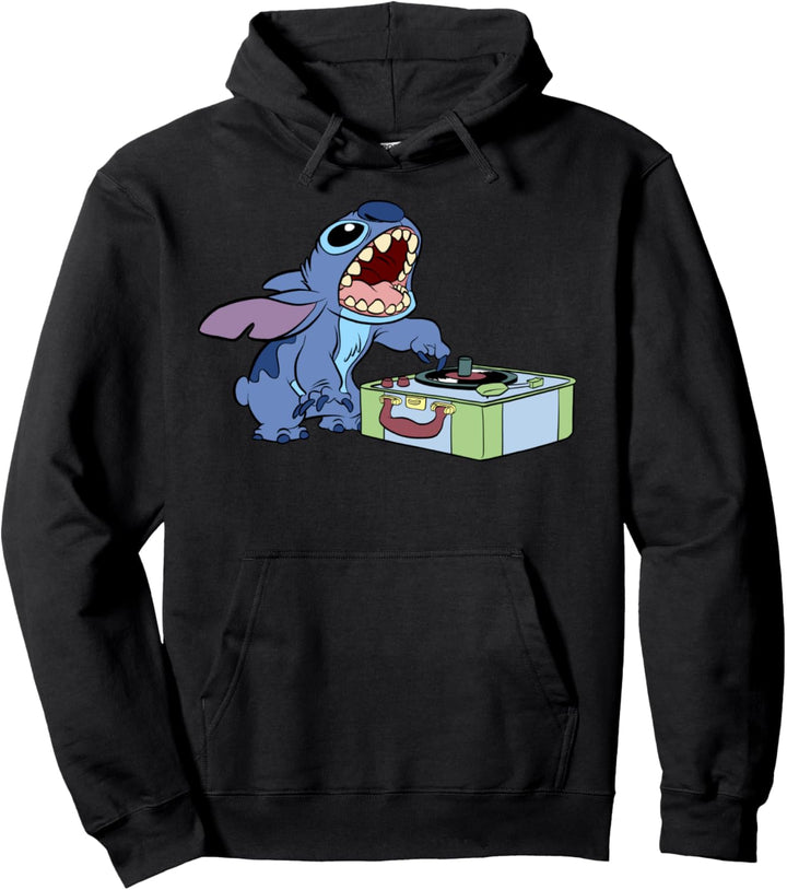 Disney Lilo & Stitch Record Player Stitch Pullover Hoodie