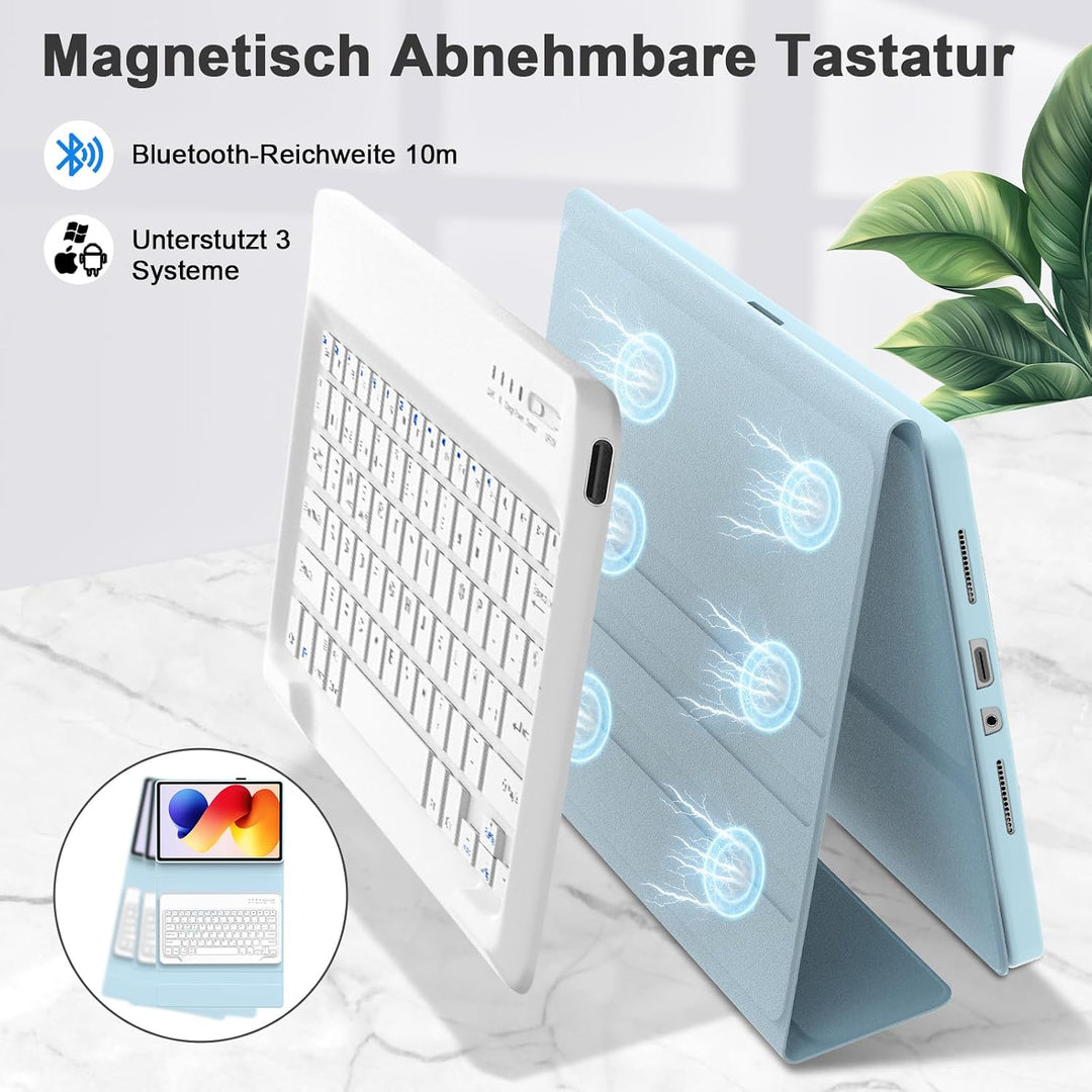 IVEOPPE Hülle mit Tastatur für Xiaomi Redmi Pad 2 Pro 12,1 Zoll, Bluetooth Magnetisch Tastatur für R