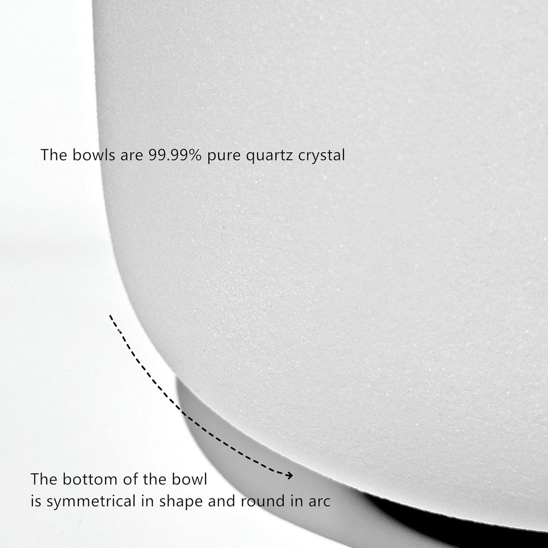 Kristall Klangschale 432hz C Note Root Chakra Frosted Quartz Crystal Singing Bowl 12 Zoll
