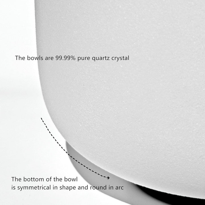 Kristall Klangschale 432hz C Note Root Chakra Frosted Quartz Crystal Singing Bowl 12 Zoll