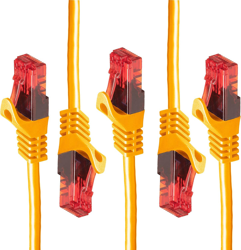 BIGtec - 5 Stück - 50m Gigabit Netzwerkkabel Patchkabel Ethernet LAN DSL Patch Kabel orange (2x RJ-4