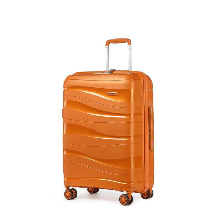 KONO Gross Koffer 75cm Leicht Reisekoffer aus Polypropylen Hartschale Koffer mit 4 Rollen und TSA Sc