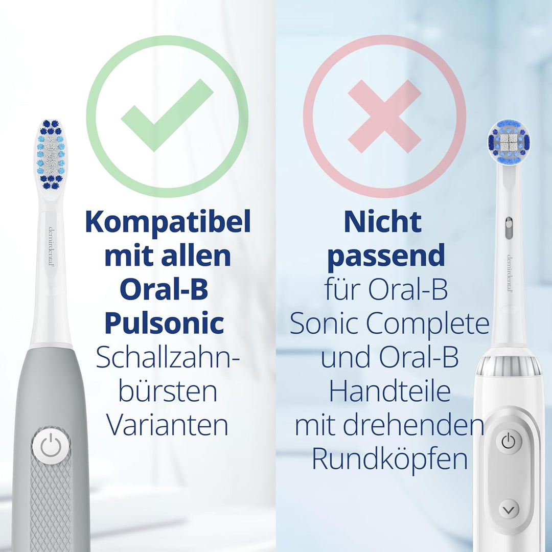 Aufsteckbürsten von demirdental für Oral-B Pulsonic Aufsteckbürsten, Medium Aufsteckbürsten, Ersatzb