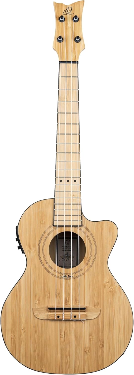 Ortega Guitars Tenor Ukulele elektro-akustisch - Bamboo Series - inklusive Deluxe Gigbag - Bambus (R