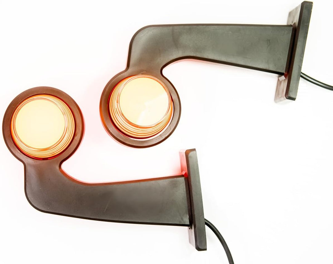 2 x LED Gummi Begrenzungsleuchte Seitenleuchte 12V 24V mit Old School NEON STYLE Positionsleuchte Au