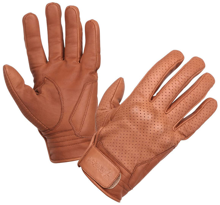Modeka Hot Classic perforierte Motorrad Handschuhe, 6 / XS Schwarz