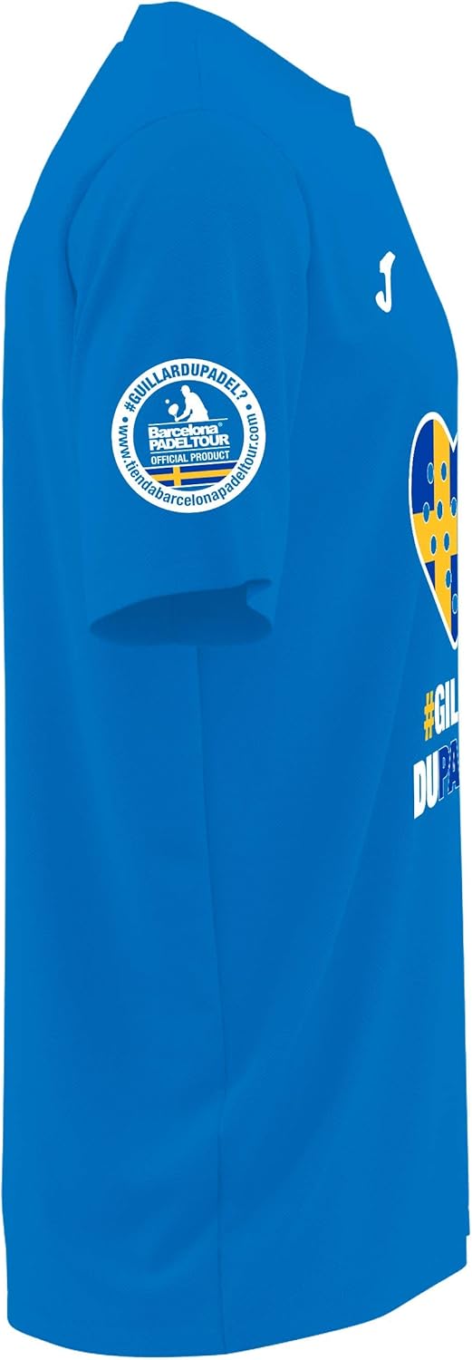 Barcelona Padel Tour - Joma Men's Short Sleeve Crew - Atmungsaktives Micro Mesh Gewebe mit Love Pade