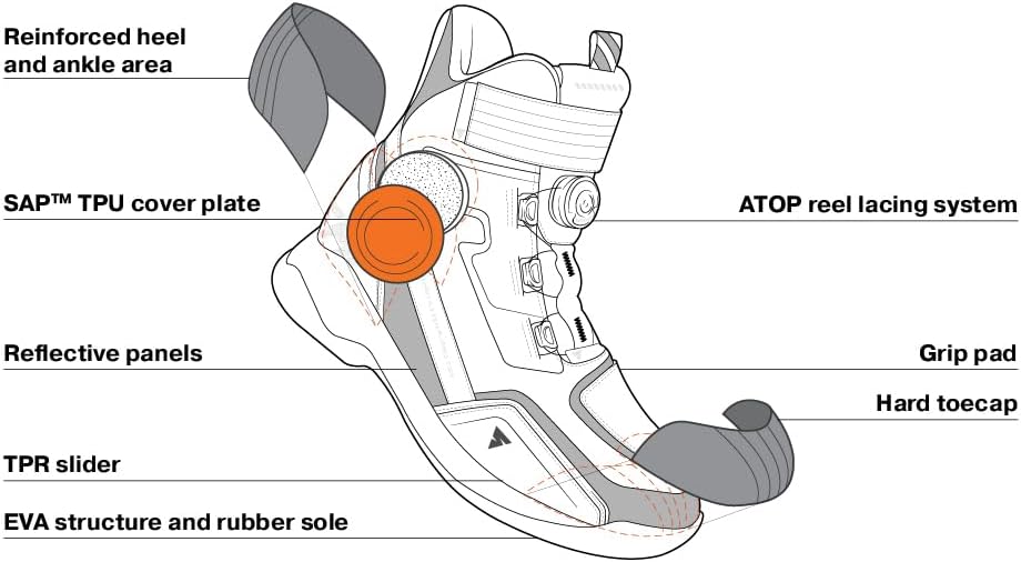 SHIMA TAKESHI, Motorradschuhe für Männer - Verstärkte Strassenreitschuhe mit ATOP-Verschlusssystem,