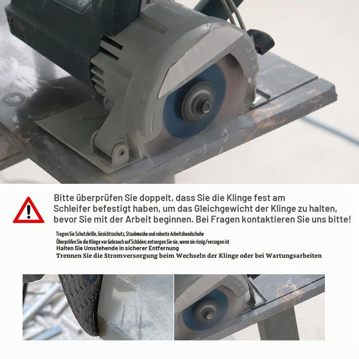 Diamant Trennscheibe 115mm - BRSCHNITT Doppelseitig zum Schneiden und Schleifen Granit Marmor Fliese