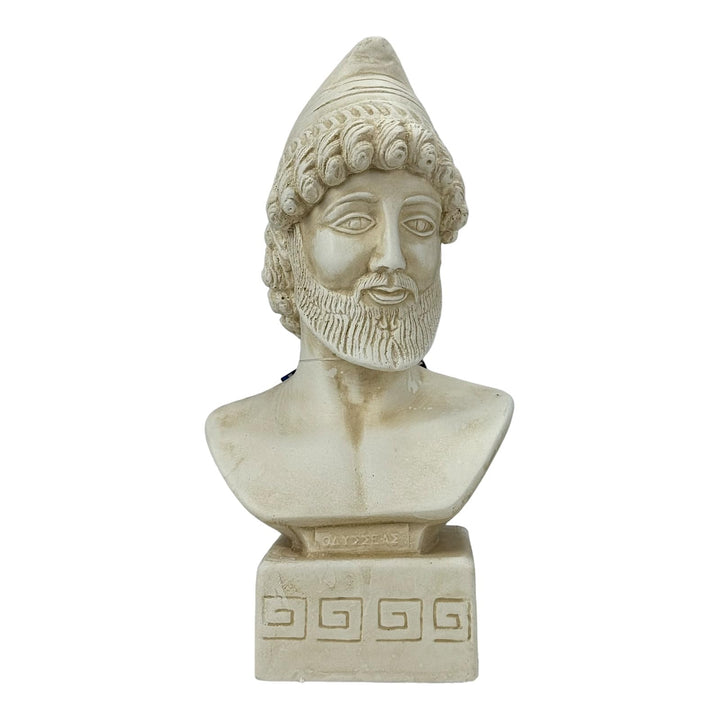 Odysseus Griechischer König von Ithaca Büste Trojan Kriegshelden Steinguss Statue Skulptur