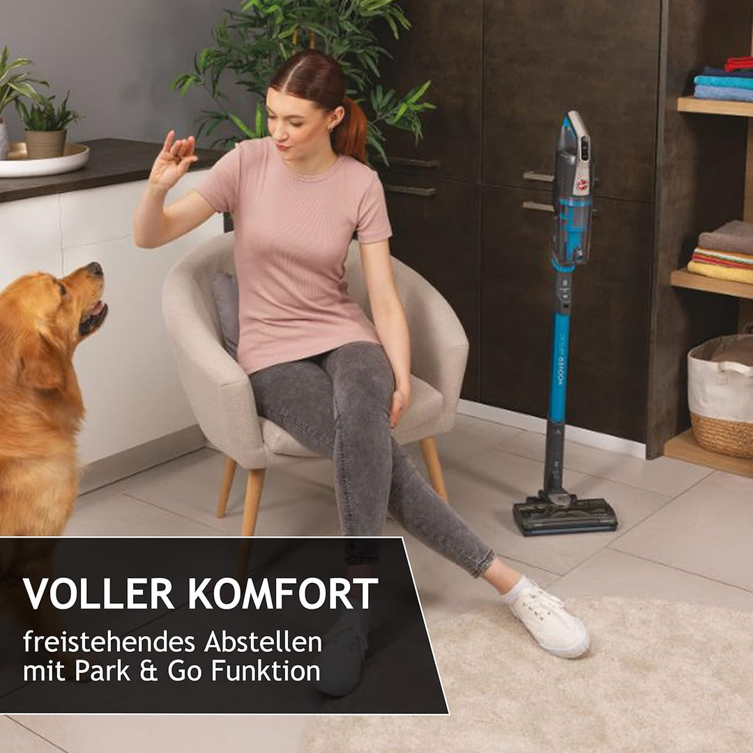 Hoover Akku-Staubsauger Tierhaare H-Free 500 Pets ohne Beutel I auch als Handstaubsauger I Bis zu 30