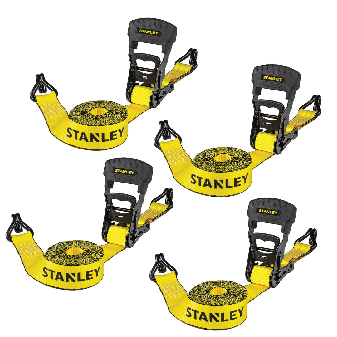 STANLEY S10074 Spanngurte mit Ratsche, 3,8 cm x 4,9 m, für schwere Ladungen (1.500 kg Bruchfestigkei