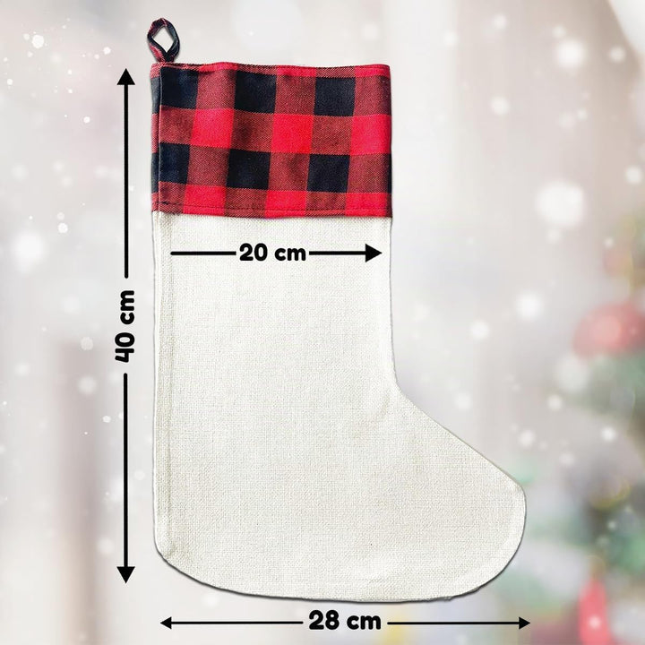Personalisierte Weihnachtssocken mit Tieren - 40cm x 30cm - Weihnachtsstrumpf zum Nikolaus oder Weih