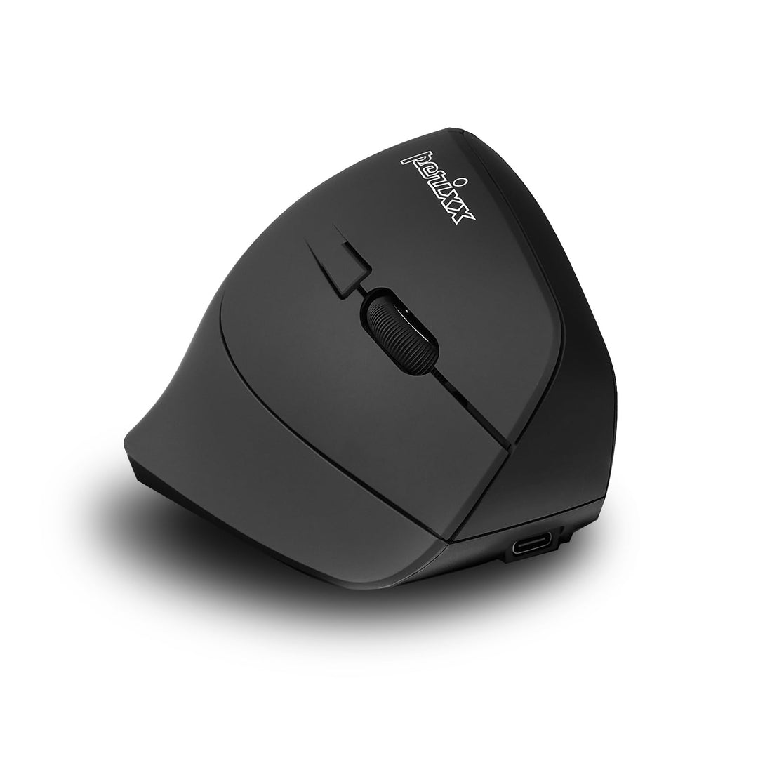 Perixx PERIMICE-715R Kabellose Wiederaufladbare Vertikale Maus – Duale Ladefunktion (Kabel & Wireles